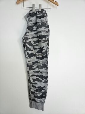 : GEORGE Boys Camo Joggers Grey Camouflage Fleece Sweatpants Medium 7-8🩷